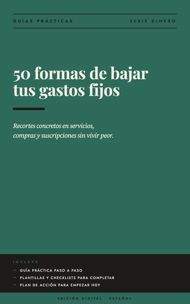Portada de 50 formas de bajar tus gastos fijos