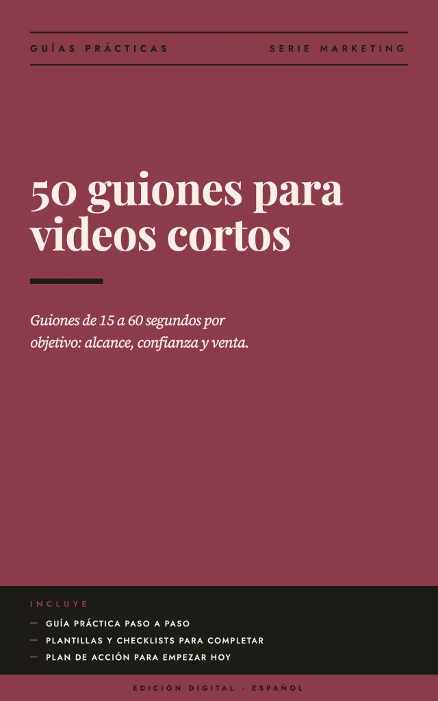 Portada de 50 guiones para videos cortos