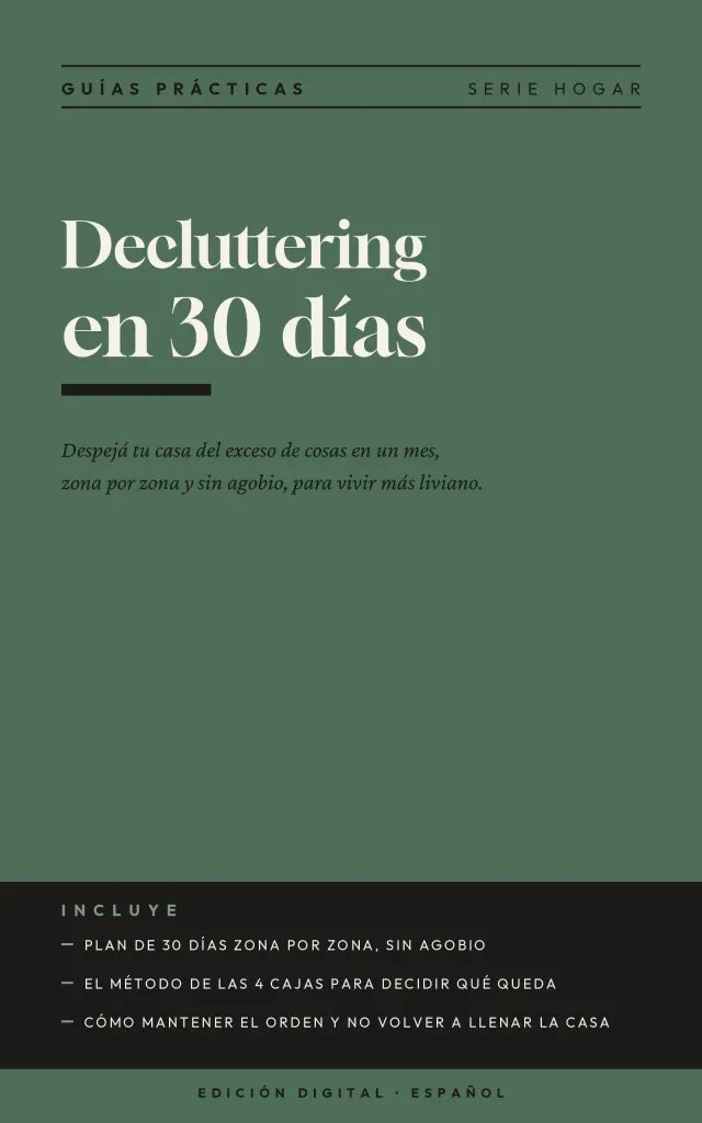 Portada de Decluttering en 30 días
