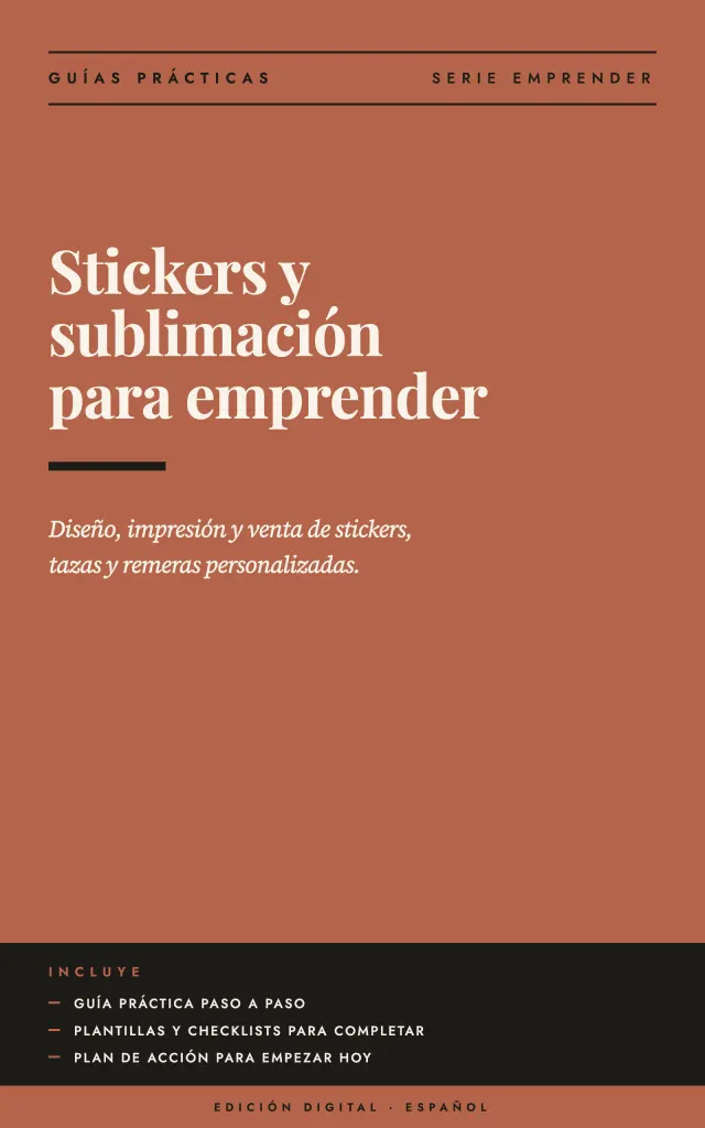 Portada de Stickers y sublimación para emprender