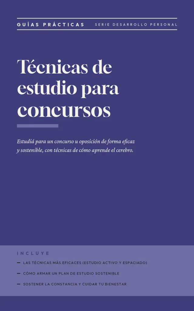 Portada de Técnicas de estudio para concursos