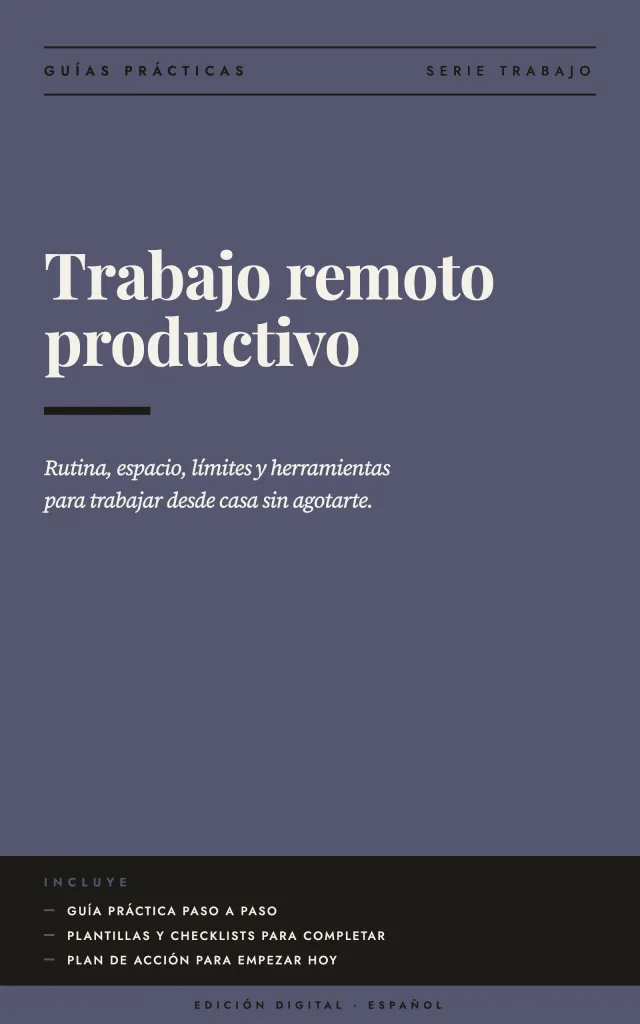 Portada de Trabajo remoto productivo