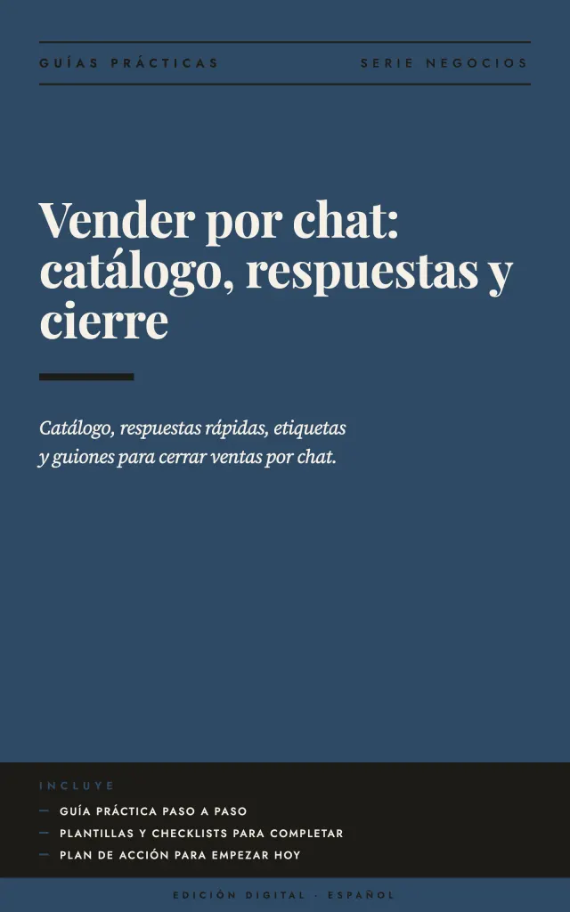 Portada de Vender por chat: catálogo, respuestas y cierre